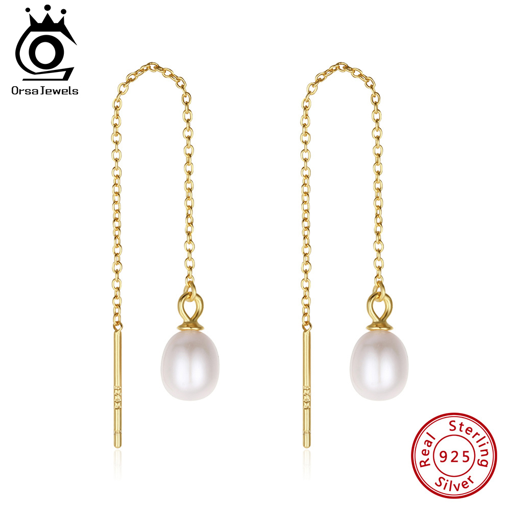 Freshwater Line - ORSA JEWELS Squisito orecchino a goccia